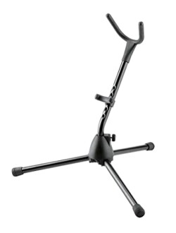 Black saxophone stand with adjustable support