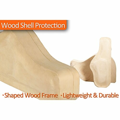 Wood shell protection with shaped wood frame, lightweight and durable.