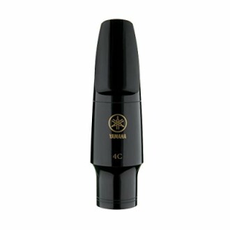 Yamaha 4C black saxophone mouthpiece on white background